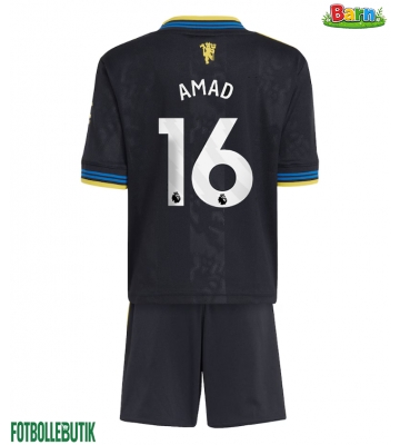 Manchester United Amad Diallo #16 Tredjeställ Barn 2025-26 Kortärmad (+ Korta byxor)